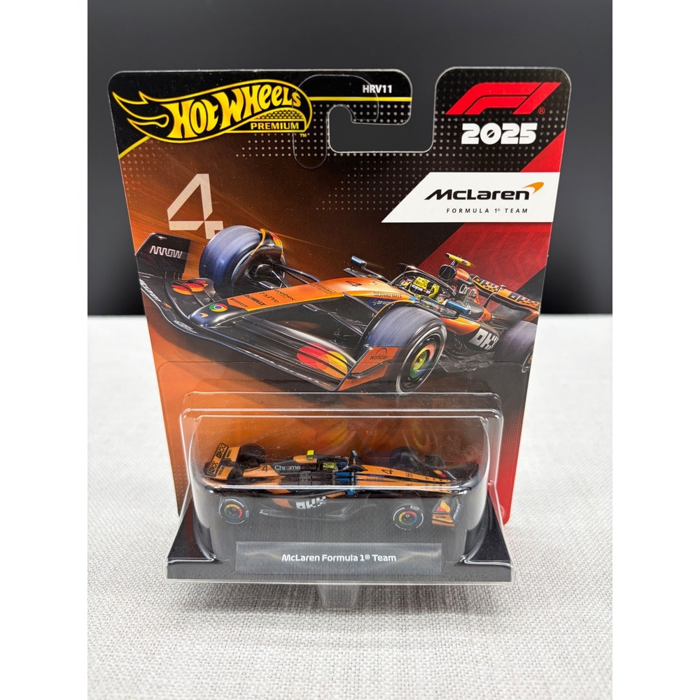 Hot Wheels Premium F1 2025 McLaren Formula 1 Team Lando Norris #4 HRV11 Diecast
